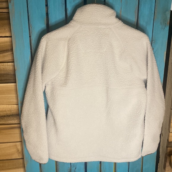 Carhartt women’s relaxed fit fleece pullover jacket white tan size small - Picture 7 of 10